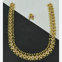 Sona Covering Lightweight Austrian Stone Long Necklace Set Of Party Wear