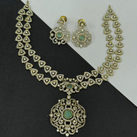 Sona Covering Luxury Austrian Stone With Pota Stone Necklace Set