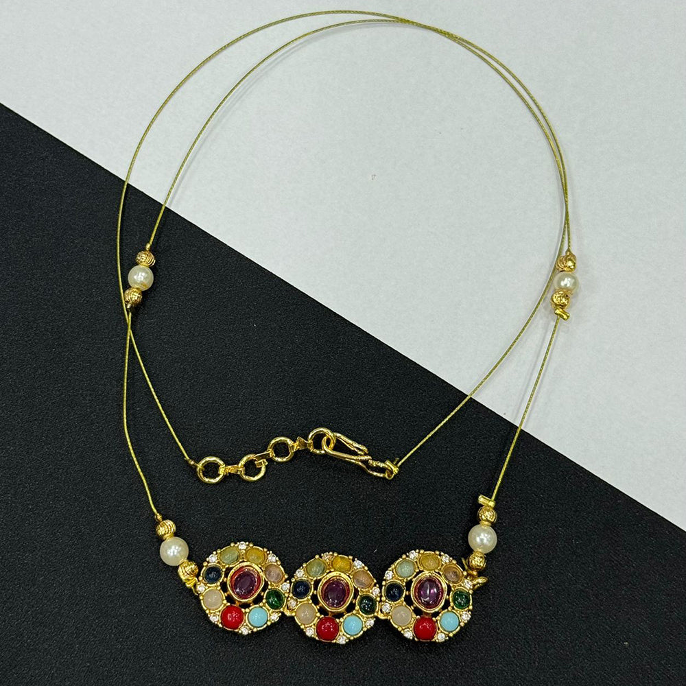 Sona Covering Lightweight Pota Stone Necklace Of Party Wear