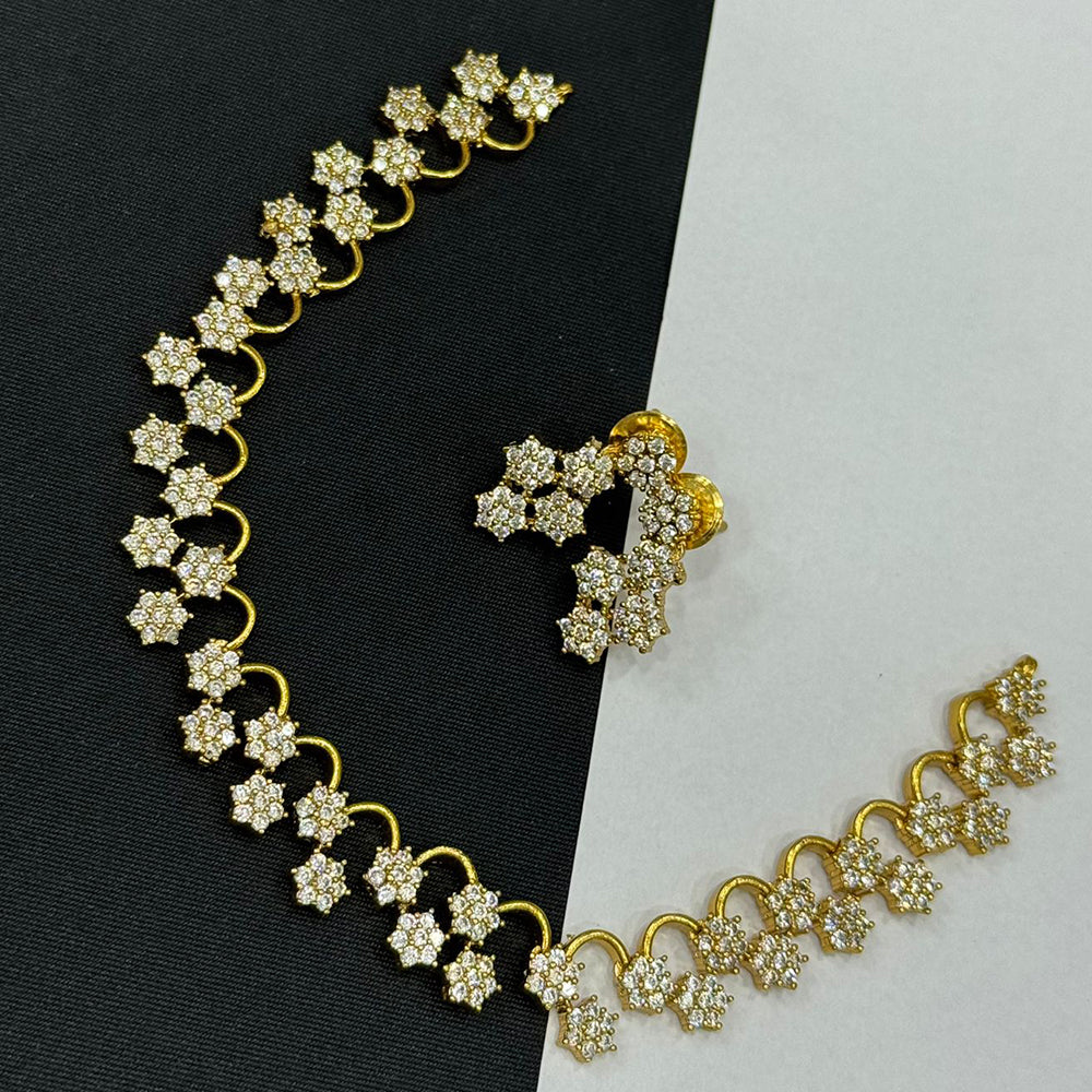Sona Covering Lightweight Austrian Stone Necklace Set Of Party Wear