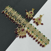 Sona Covering Elegant Crystal And Austrian Stone Beads Choker Necklace Set