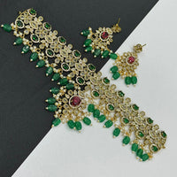Sona Covering Elegant Crystal And Austrian Stone Beads Choker Necklace Set