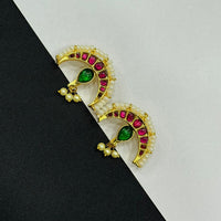 Sona Covering Gorgeous Pota Stone And Pearl Party Wear Studs