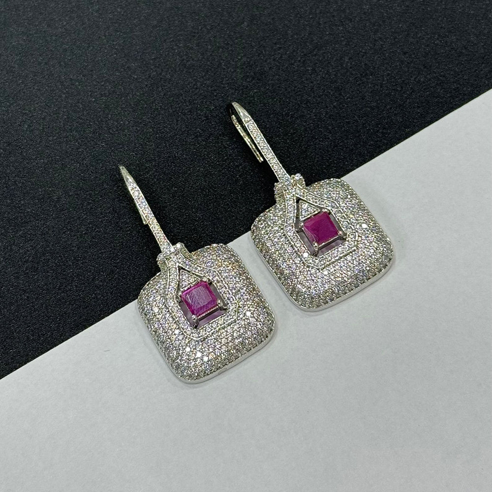 Sona Covering Graceful American Diamond Dangler Earrings