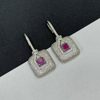 Sona Covering Graceful American Diamond Dangler Earrings
