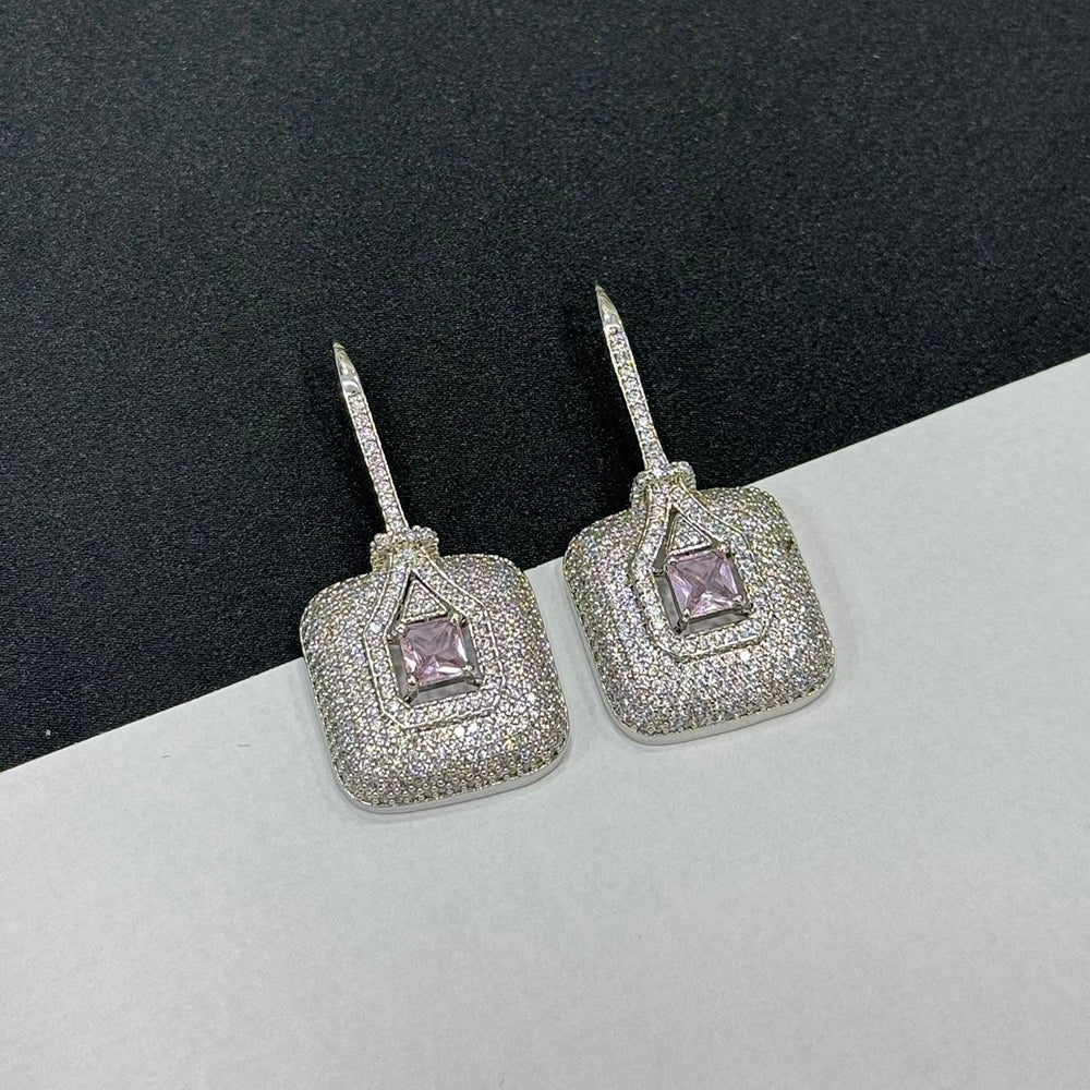 Sona Covering Graceful American Diamond Dangler Earrings