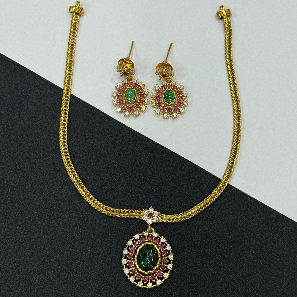 Sona Covering Royal Elegance Pota Stone with Pearl Necklace Set