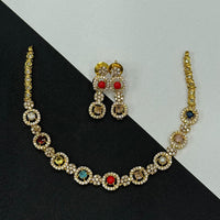 Sona Covering Luxury Austrian Stone And Pota Stone Necklace Set