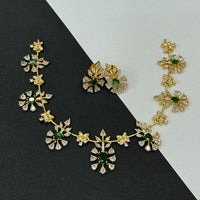 Sona Covering Tribal Fusion American Diamond And Austrian Stone Necklace Set