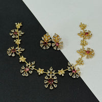 Sona Covering Tribal Fusion American Diamond And Austrian Stone Necklace Set