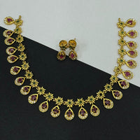 Sona Covering Luxury Austrian Stone And Pota Stone Necklace Set