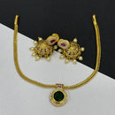 Sona Covering Timeless Beauty Pota Stone with Pearl Necklace Set