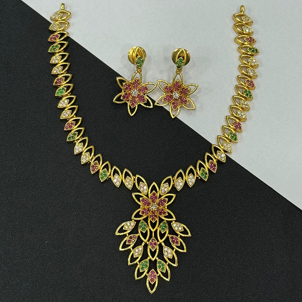Sona Covering Glamorous Glow Pota Stone Necklace Set