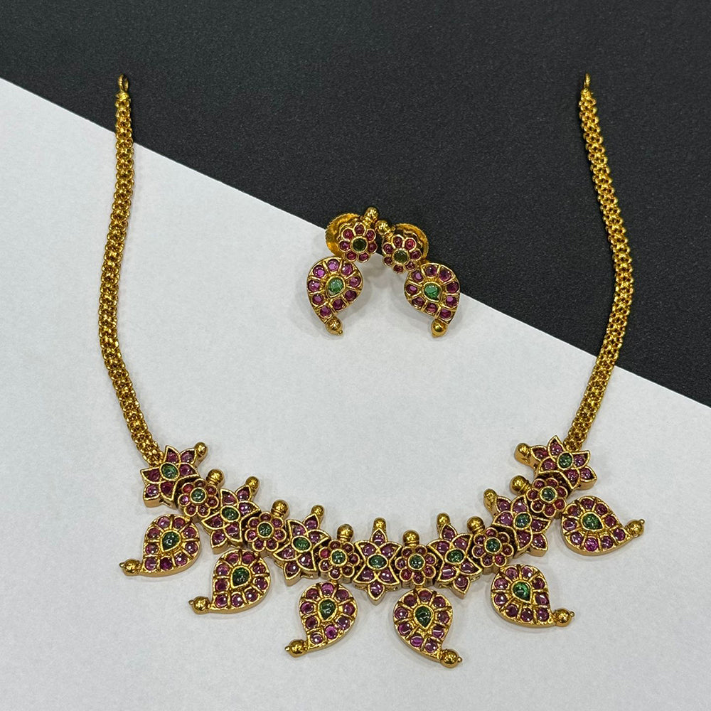 Sona Covering Glamorous Glow Pota Stone Necklace Set