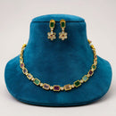 Sona Covering Multicolor Crystal Stone Designer Necklace Set
