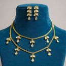 Sona Covering Premium Kundan Stone Double Layer Necklace Set