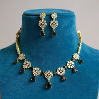 Sona Covering Sparkling Crystal Stone Necklace Jewellery Set