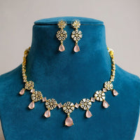 Sona Covering Sparkling Crystal Stone Necklace Jewellery Set