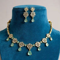 Sona Covering Sparkling Crystal Stone Necklace Jewellery Set