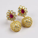 Sona Covering Royal Crystal Stone Ball Dangler Earrings