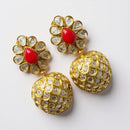 Sona Covering Royal Crystal Stone Ball Dangler Earrings