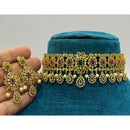 Sona Covering Glamorous Austrian Stone Pearl Choker Necklace Set