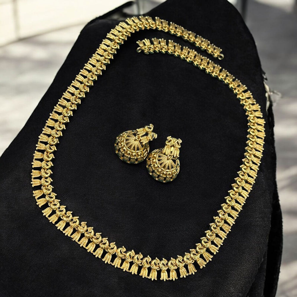 Sona Covering Heritage South Indian Long Necklace Set