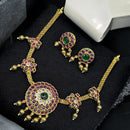 Sona Covering Elegant Pota Stone And Austrian Stone Pearl Necklace Set