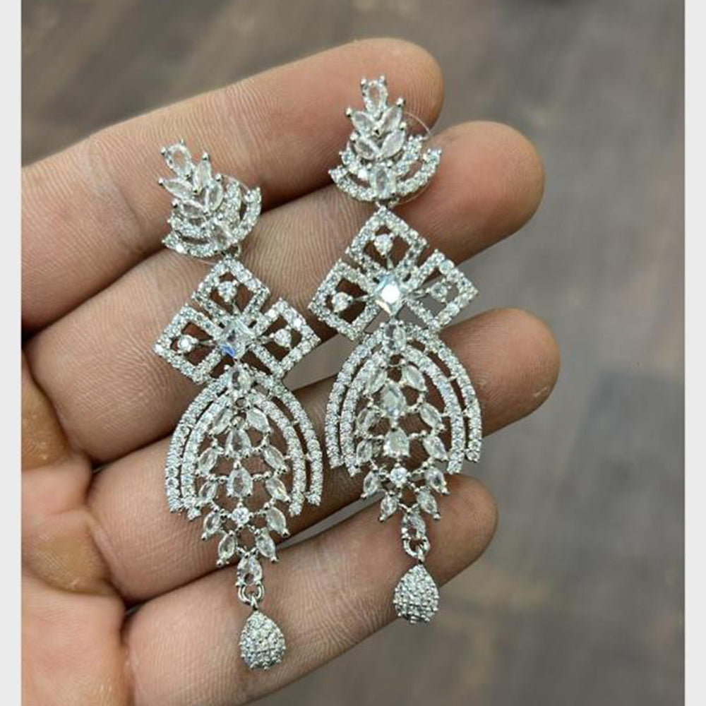 Sona Covering Graceful American Diamond Dangler Earrings