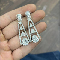 Sona Covering Graceful American Diamond Dangler Earrings