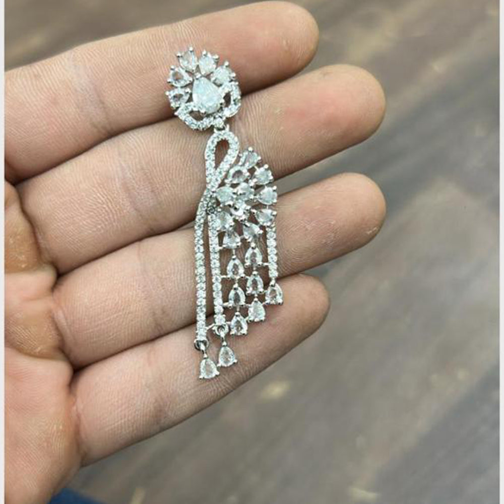 Sona Covering Graceful American Diamond Dangler Earrings