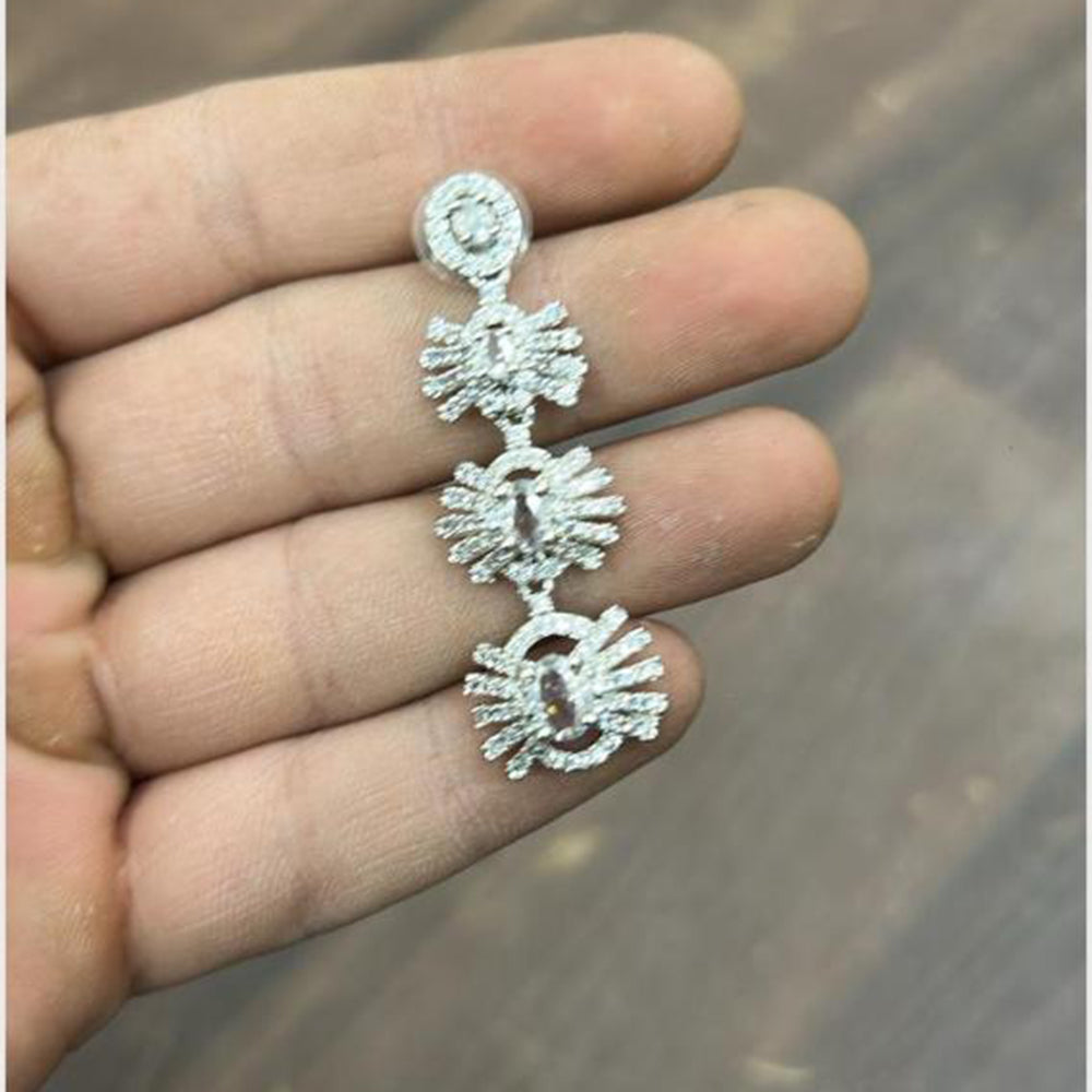 Sona Covering Graceful American Diamond Dangler Earrings