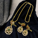 Sona Covering Elegant Pota Stone And Austrian Stone Necklace Set