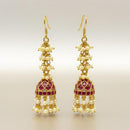 Sona Covering Trendy Pota Stone And Pearl Jhumkis