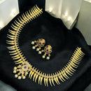 Sona Covering Luxury Pota Stone And Pearl Necklace Set