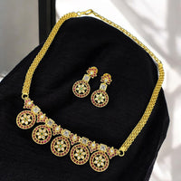 Sona Covering Glamorous Glow Pota Stone Choker Necklace Set