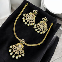 Sona Covering Elegant Pota Stone And Beads Necklace Set