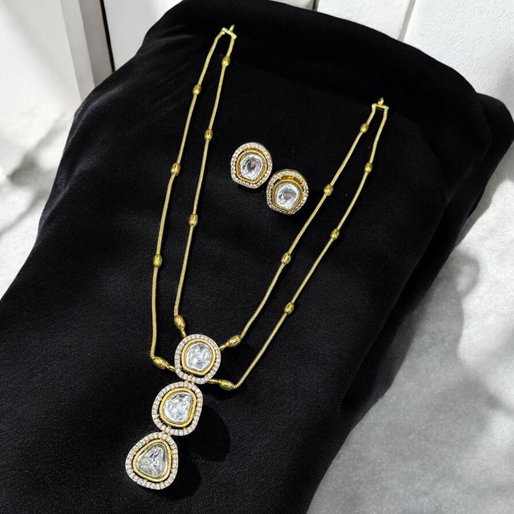Sona Covering Glamorous Glow Kundan Stone Necklace Set