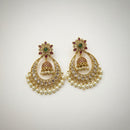Sona Covering Graceful Austrian Stone And Pota Stone Pearl Dangler Earrings