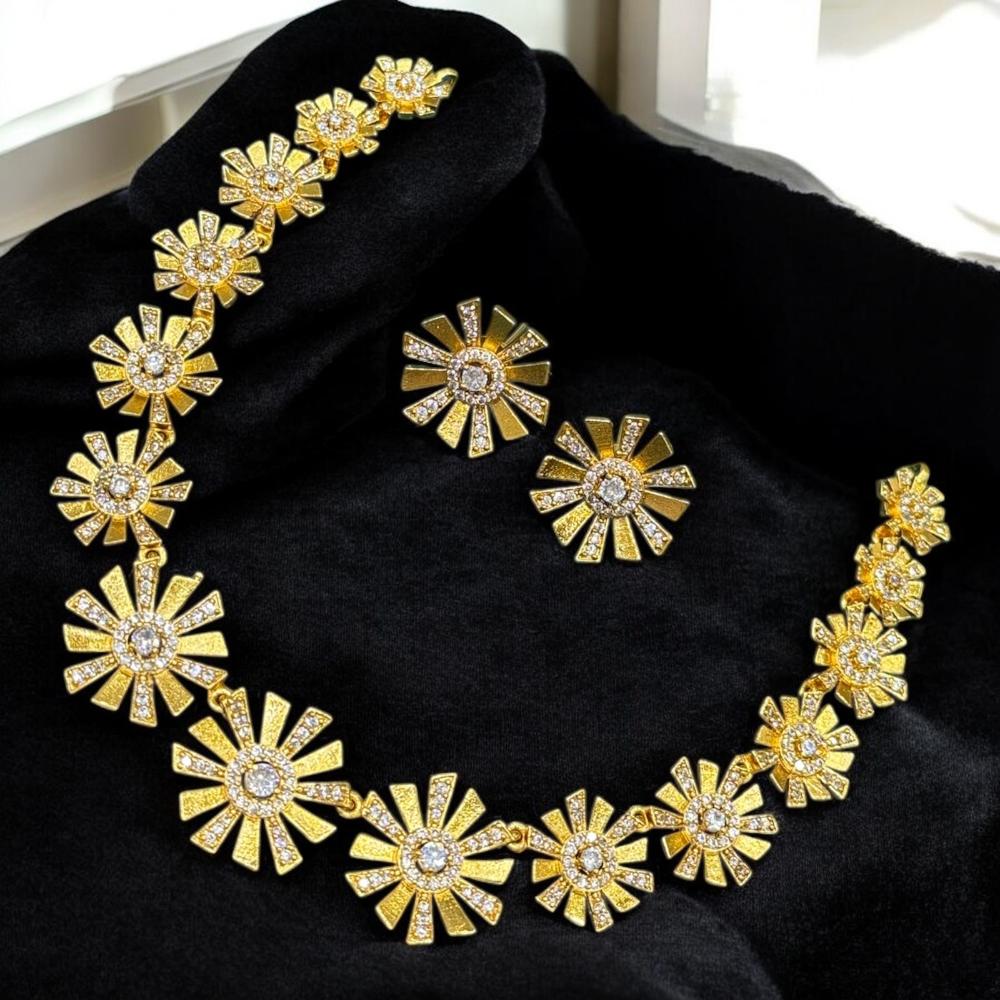 Sona Covering Glamorous Austrian Stone Necklace Set