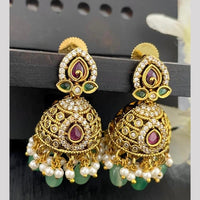 Sona Covering Graceful Austrian Stone Pearl Jhumki Earrings