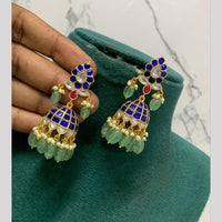 Sona Covering Elegant Kundan Stone And Pearl Traditional Jhumki Earrings