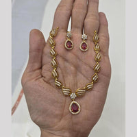 Sona Covering Glamorous Crystal Stone Necklace Set