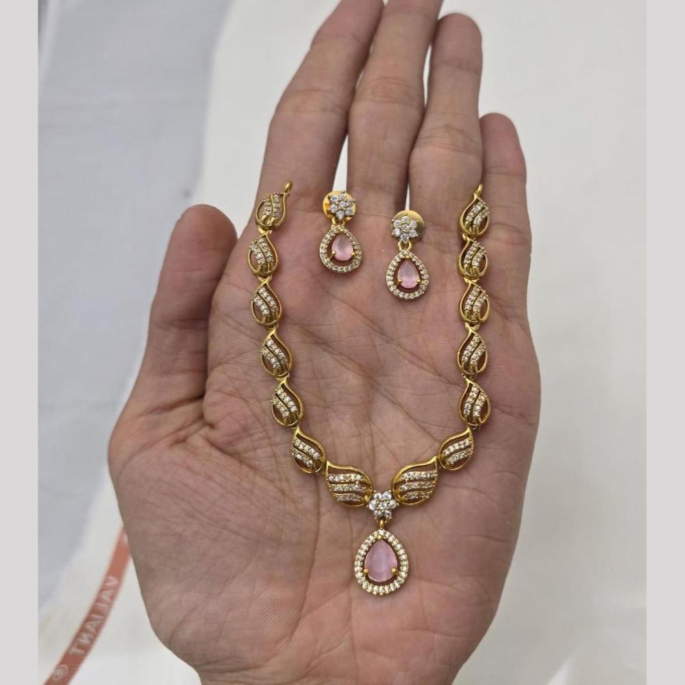 Sona Covering Glamorous Crystal Stone Necklace Set