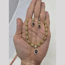 Sona Covering Glamorous Crystal Stone Necklace Set