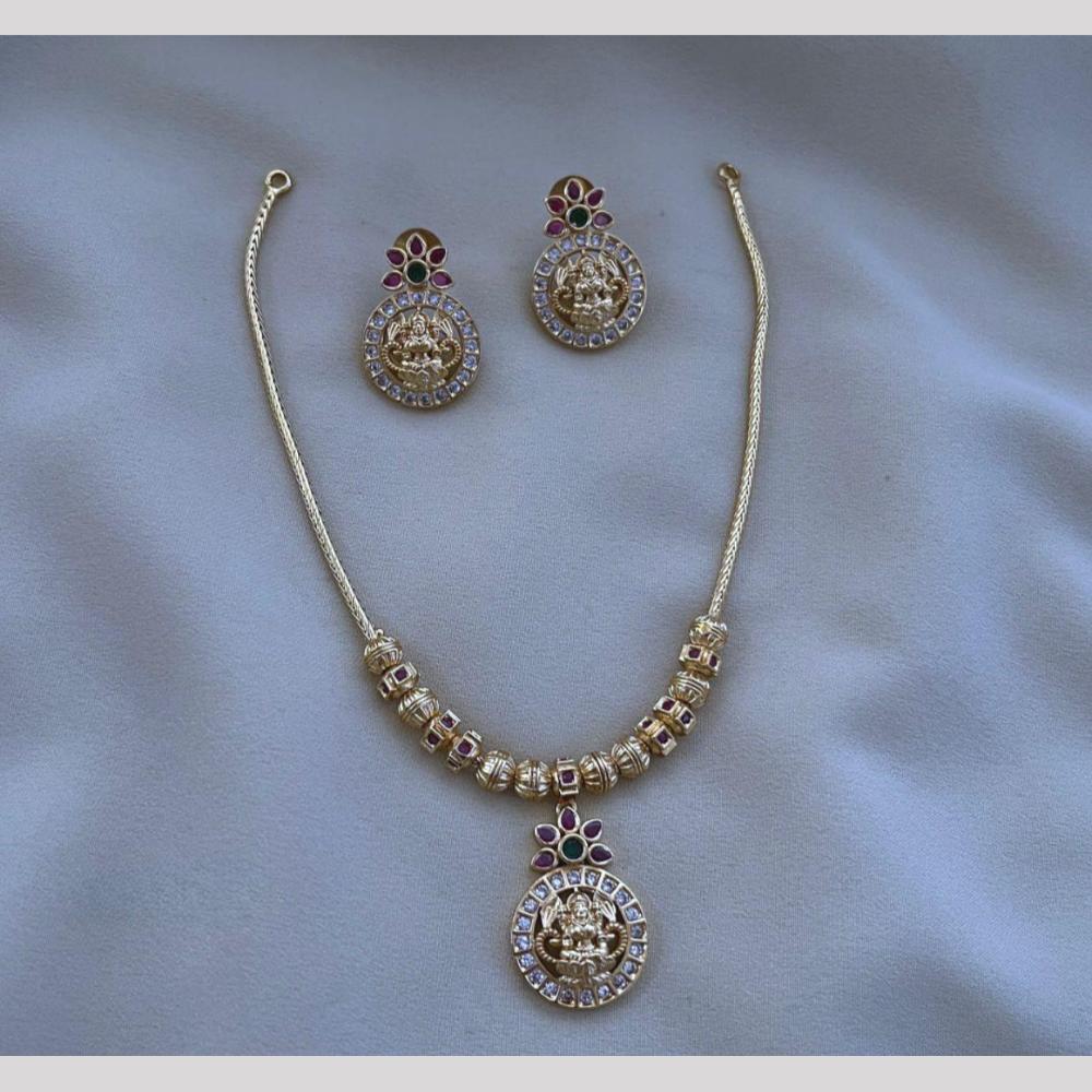 Sona Covering Glamorous Austrian Stone Temple Necklace Set