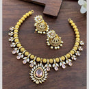 Sona Covering Glamorous Crystal Stone And Austrian Stone Pearl Necklace Set
