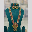 Sona Covering Glamorous Pota Stone And Pearl Long Necklace Set