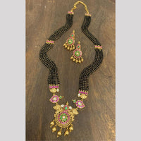 Sona Covering Traditional Pota Stone And Black Beads Mangalsutra