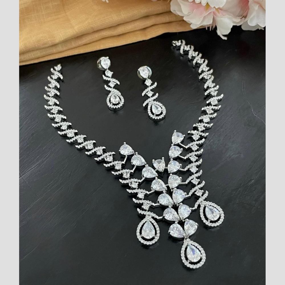 Sona Covering Fashion American Diamond Necklace Set